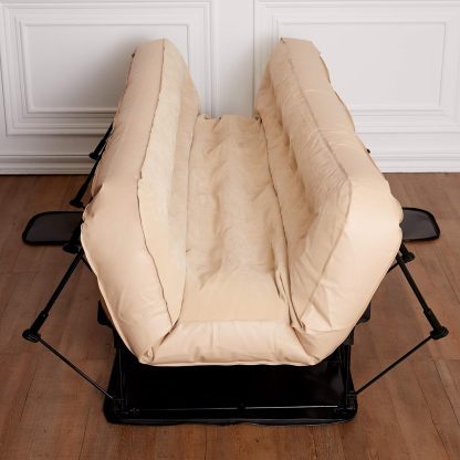 EZ Simpli Comfy Bed Queen Self-Inflating Air Mattress with Built-in Frame, Pump and Wheeled Case