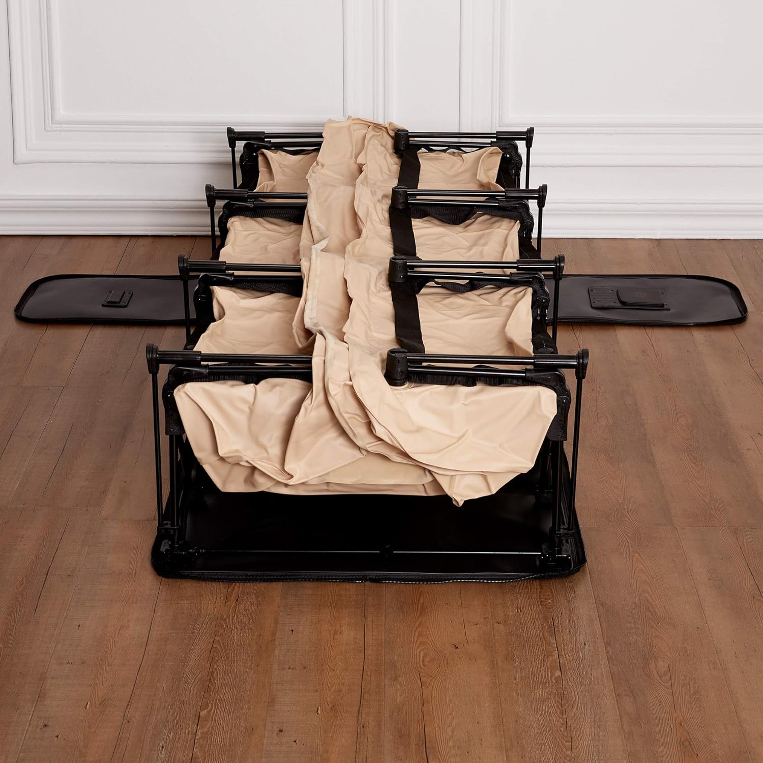 EZ Simpli Comfy Bed Queen Self-Inflating Air Mattress with Built-in Frame, Pump and Wheeled Case