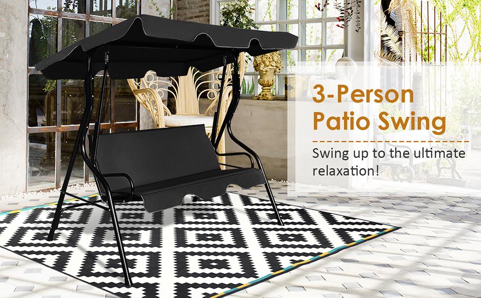 3-person porch swing