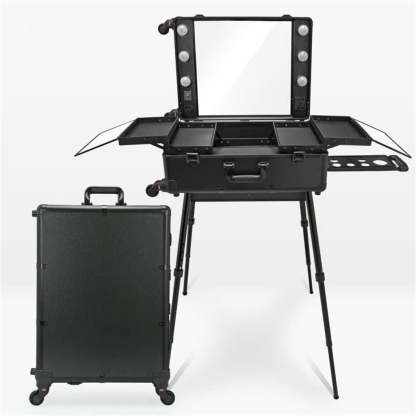 Maleta de Maquillaje Profesional con Luces Tamaño M