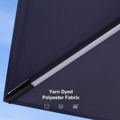 11 Feet Patio Umbrella with Base Outdoor Cantilever Round Umbrella Aluminum Offset Umbrella with 360-degree Rotation for Garden Deck Pool Patio, Beige