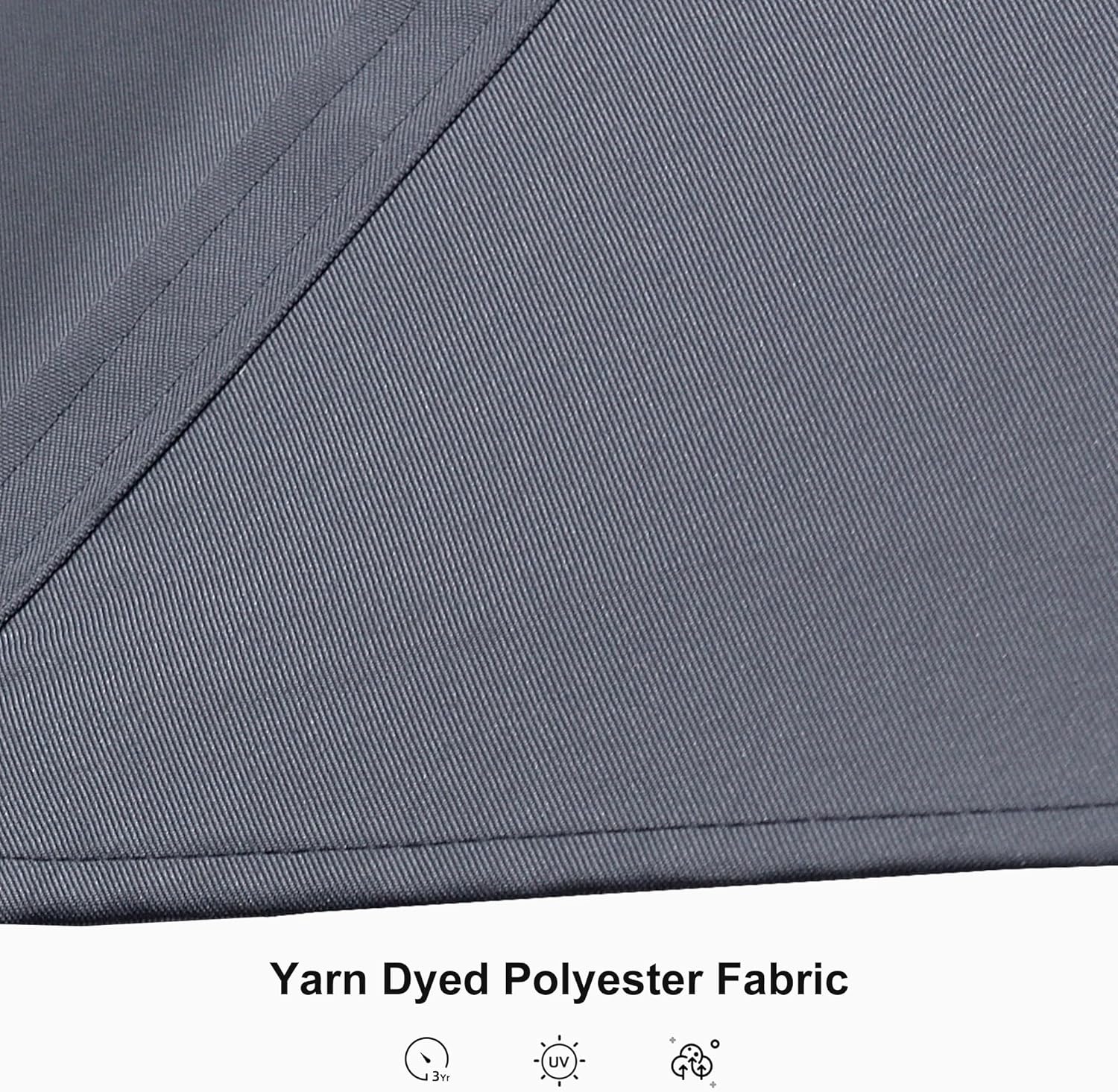 11 Feet Patio Umbrella with Base Outdoor Cantilever Round Umbrella Aluminum Offset Umbrella with 360-degree Rotation for Garden Deck Pool Patio, Beige