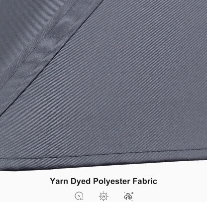 11 Feet Patio Umbrella with Base Outdoor Cantilever Round Umbrella Aluminum Offset Umbrella with 360-degree Rotation for Garden Deck Pool Patio, Beige