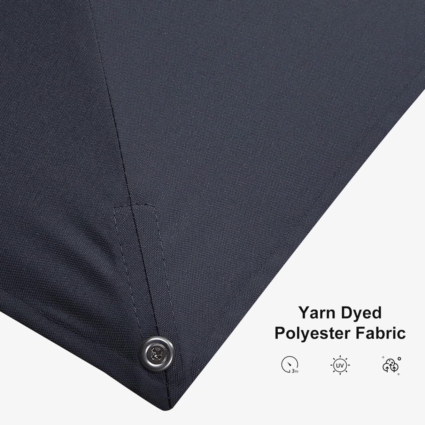 11 Feet Patio Umbrella with Base Outdoor Cantilever Round Umbrella Aluminum Offset Umbrella with 360-degree Rotation for Garden Deck Pool Patio, Beige