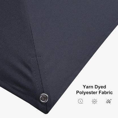 11 Feet Patio Umbrella with Base Outdoor Cantilever Round Umbrella Aluminum Offset Umbrella with 360-degree Rotation for Garden Deck Pool Patio, Beige