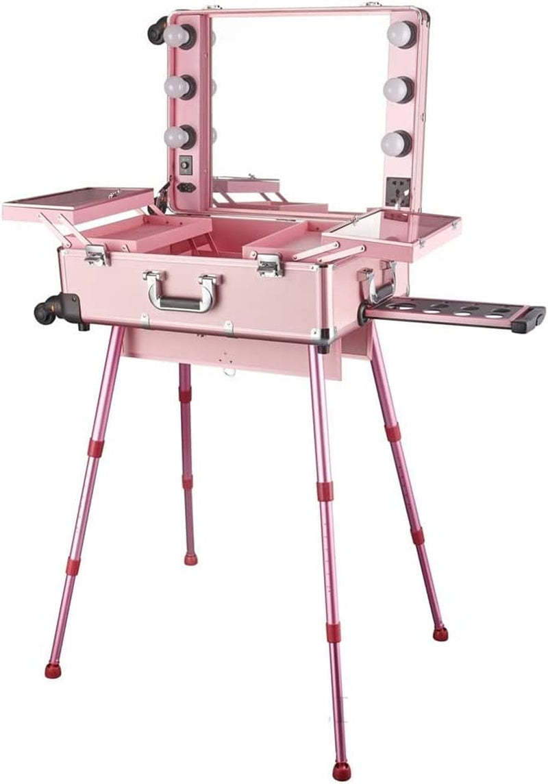 Maleta de Maquillaje Profesional con Luces Tamaño M