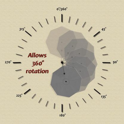 11 Feet Patio Umbrella with Base Outdoor Cantilever Round Umbrella Aluminum Offset Umbrella with 360-degree Rotation for Garden Deck Pool Patio, Beige