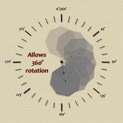 11 Feet Patio Umbrella with Base Outdoor Cantilever Round Umbrella Aluminum Offset Umbrella with 360-degree Rotation for Garden Deck Pool Patio, Beige