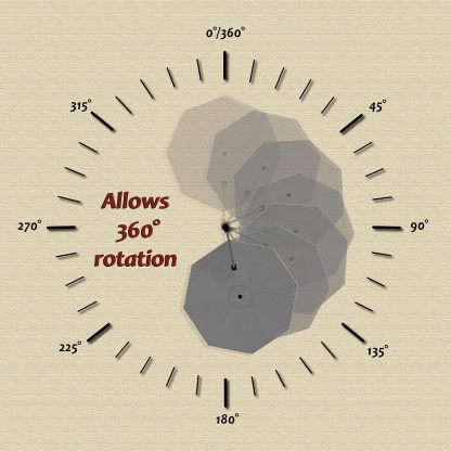 11 Feet Patio Umbrella with Base Outdoor Cantilever Round Umbrella Aluminum Offset Umbrella with 360-degree Rotation for Garden Deck Pool Patio, Beige