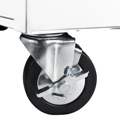 46 in. 9-Drawer Mobile Storage Cabinet with Solid Wood Top - White Workbench