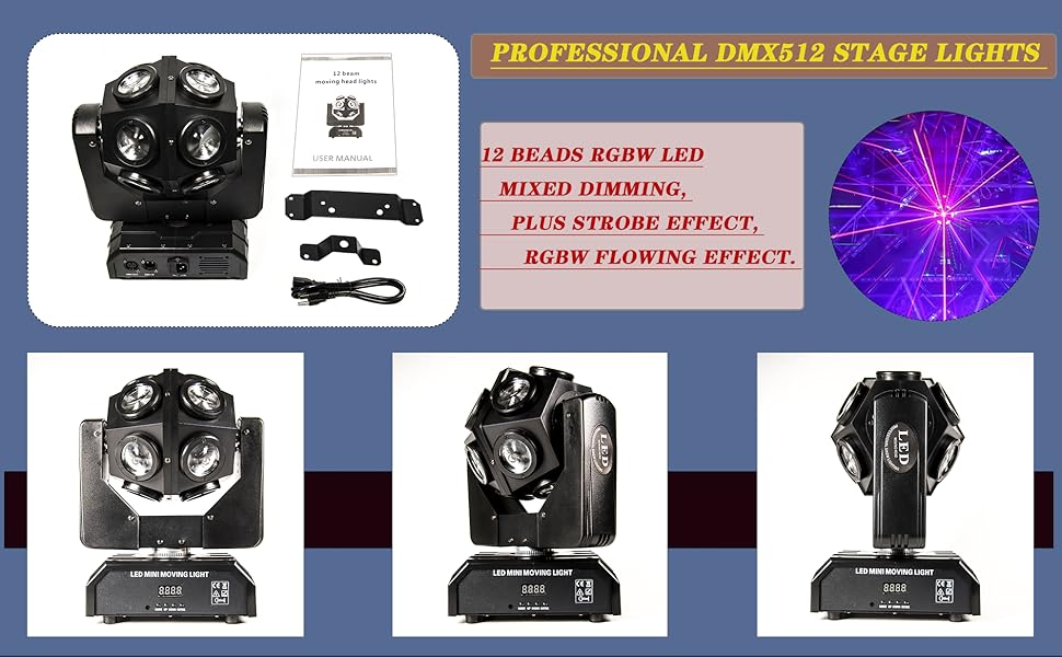 Led Pinspot Lights Uplighting Lights for Events Sound Activated