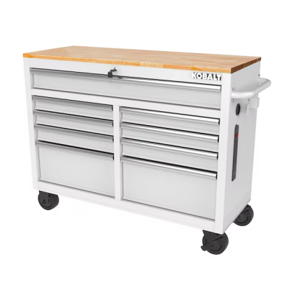 Kobalt 46.1-in L x 37.2-in H 9 -Drawers Rolling Pink Wood Work Bench