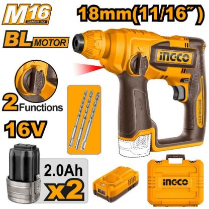 16V Cordless BL SDS Rotary Hammer 18mm – CRHLI16168