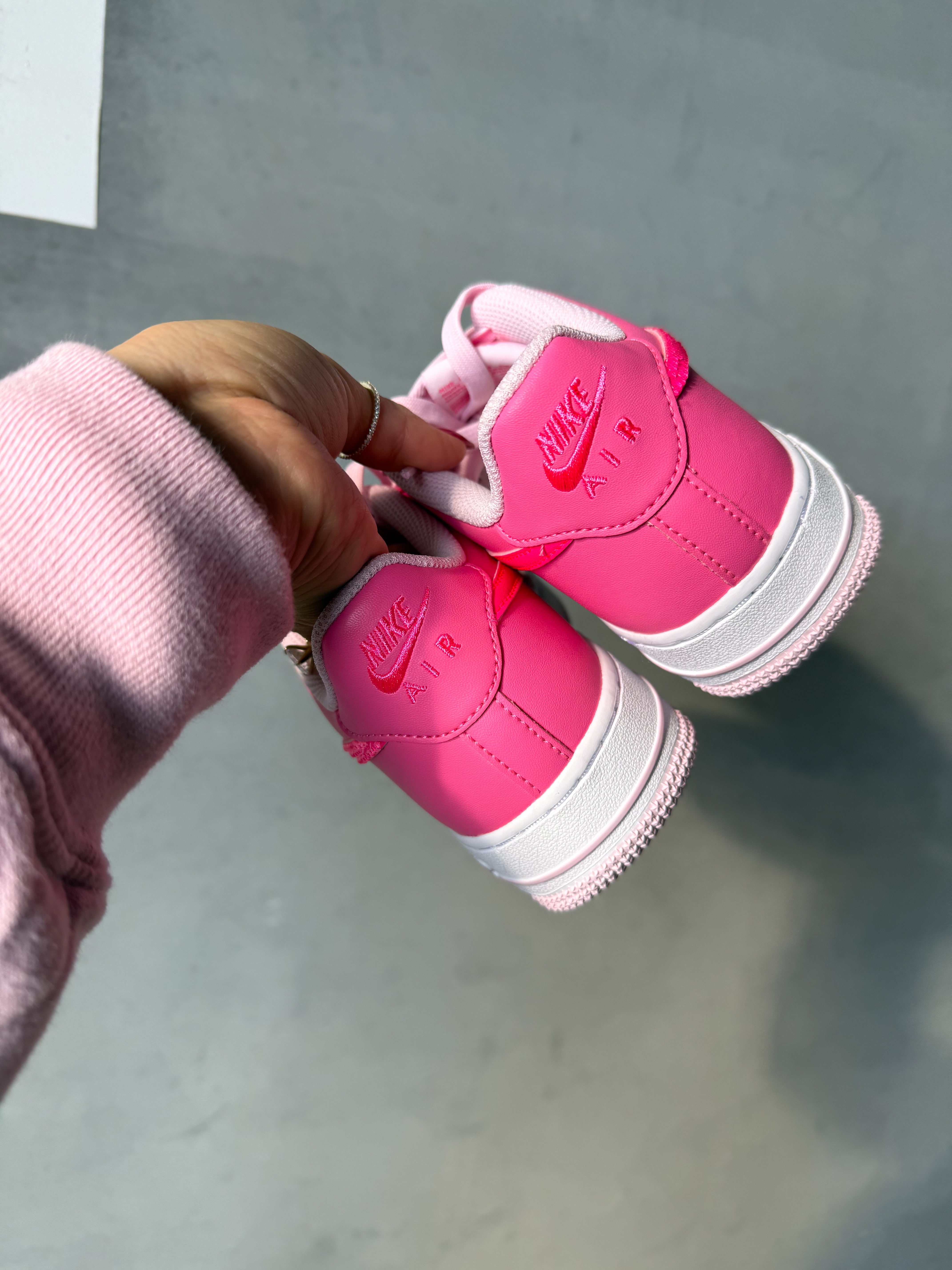 Bubblegum Pink Swarovski Women’s Air Force 1 Low Shoes