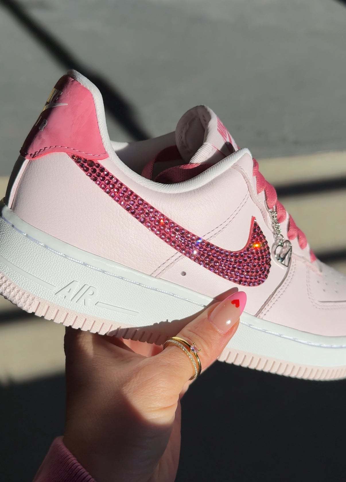 Valentine’s Heart Charm Swarovski Nike Air Force 1