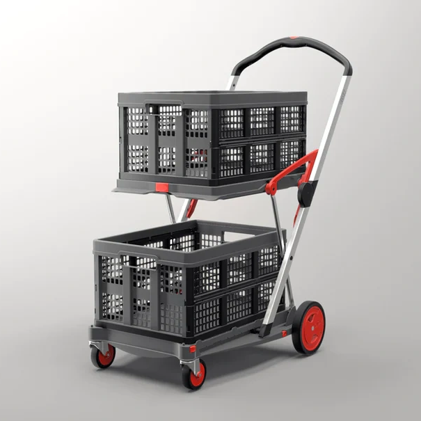 Personal Cart® The Original – Multi use Functional Collapsible Carts | Mobile Folding Trolley | Shopping Cart with Storage Crate