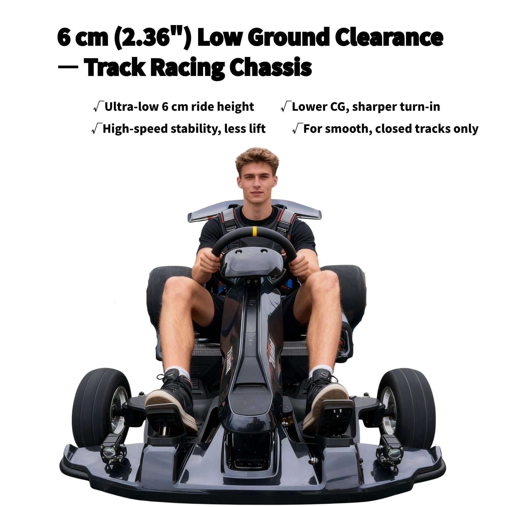Zyliathor 3000W Mid-Mount Electric Racing Go-Kart