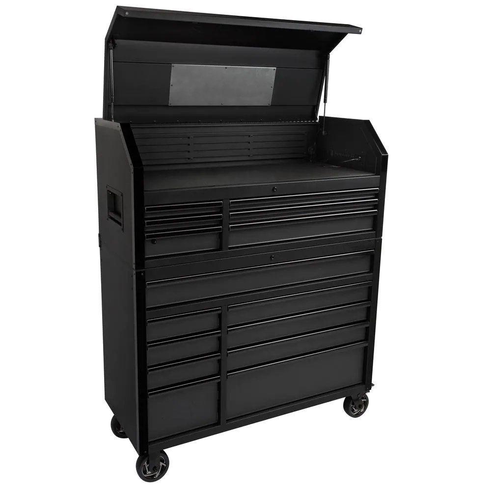 Industrial 52 in. W x 21.5 in. D 15-Drawer Tool Chest and Rolling Cabi