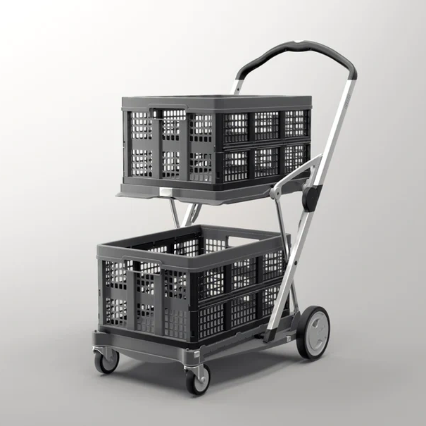 Personal Cart® The Original – Multi use Functional Collapsible Carts | Mobile Folding Trolley | Shopping Cart with Storage Crate