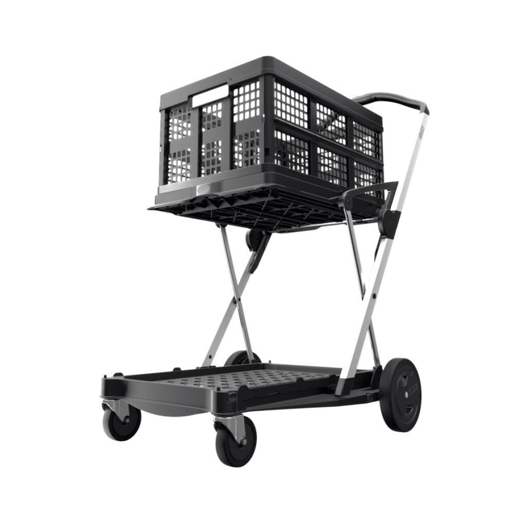 Personal Cart® The Original – Multi use Functional Collapsible Carts | Mobile Folding Trolley | Shopping Cart with Storage Crate