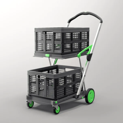 Personal Cart® The Original – Multi use Functional Collapsible Carts | Mobile Folding Trolley | Shopping Cart with Storage Crate