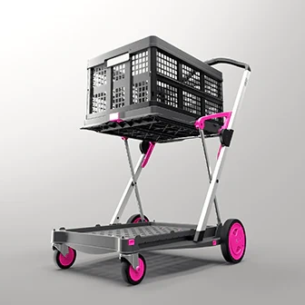 Personal Cart® The Original – Multi use Functional Collapsible Carts | Mobile Folding Trolley | Shopping Cart with Storage Crate