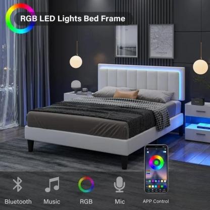 HOMBCK Led Bed Frame