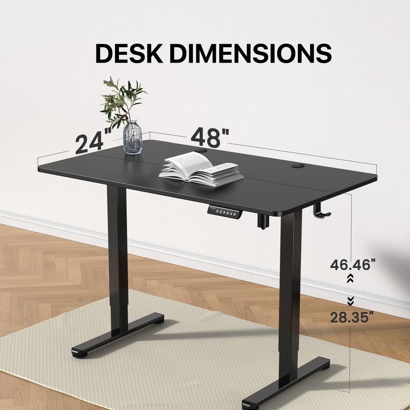 ErGear Electric Adjustable Standing Desk 48x24/55x28"Ergonomic Design w