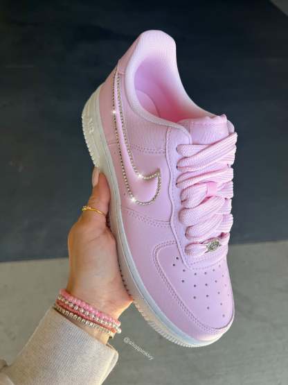 Pink Swarovski Outlined Nike Air Force 1