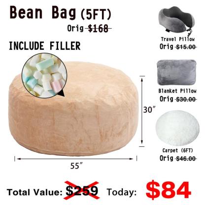 5FT/JUMBO bean bag