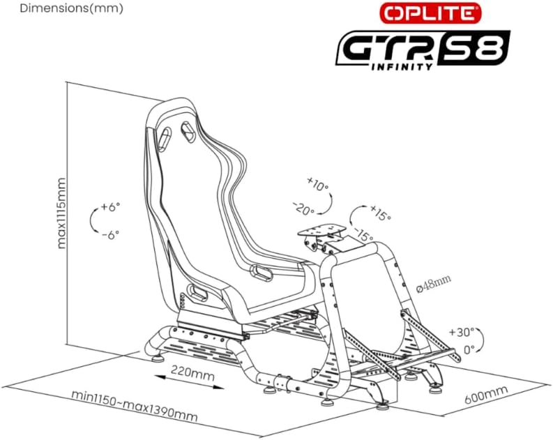 Cockpit GTR S8 Infinity Force Racing Simulation Cockpit
