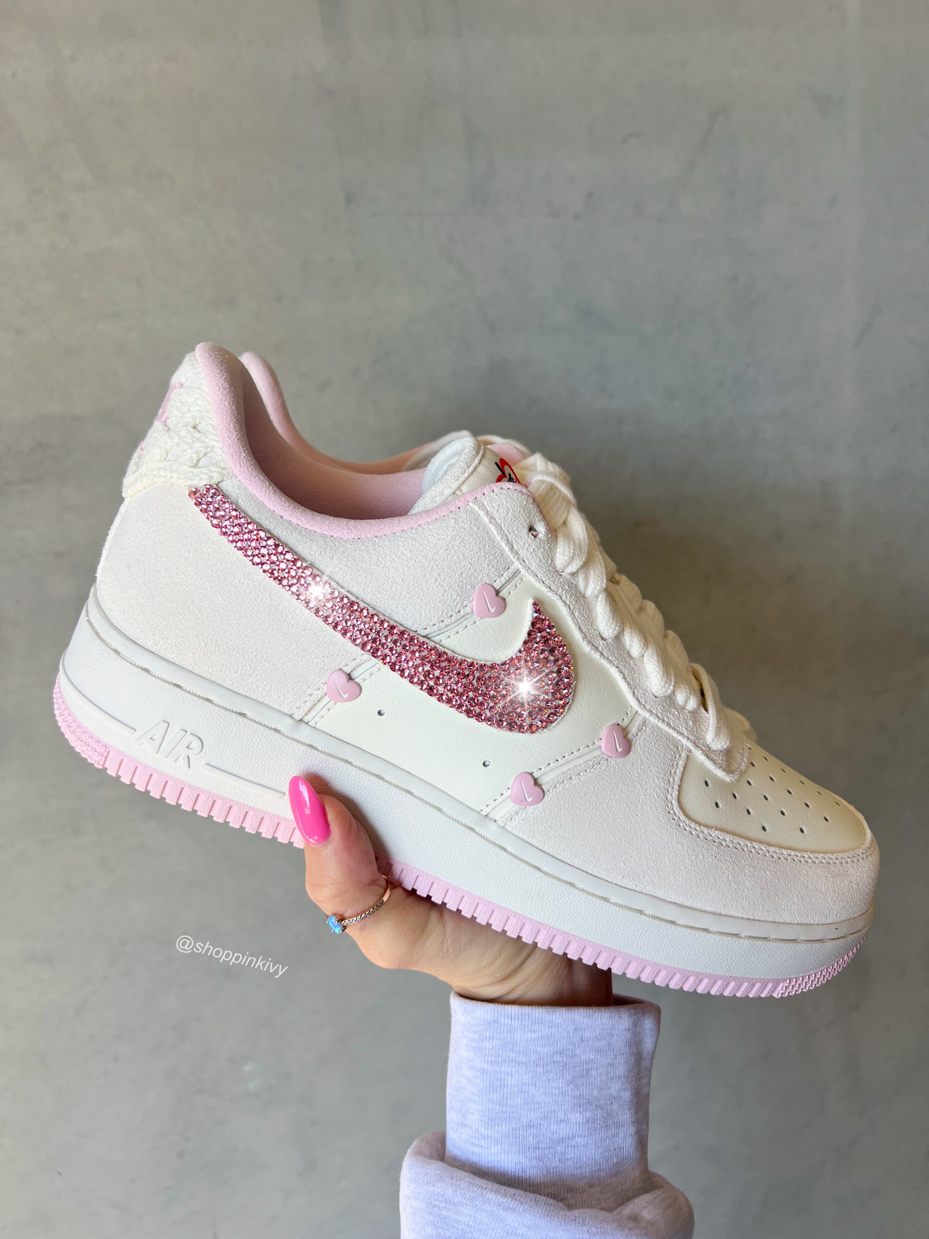 SIZE 7.5 Special Edition💕 Swarovski Womens Nike Air Force 1