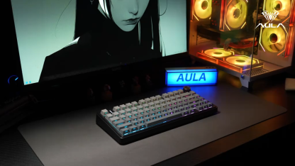 AULA F75 Pro Mechanical Keyboard RGB Backlit 2.4G Wireless Bluetooth Hot