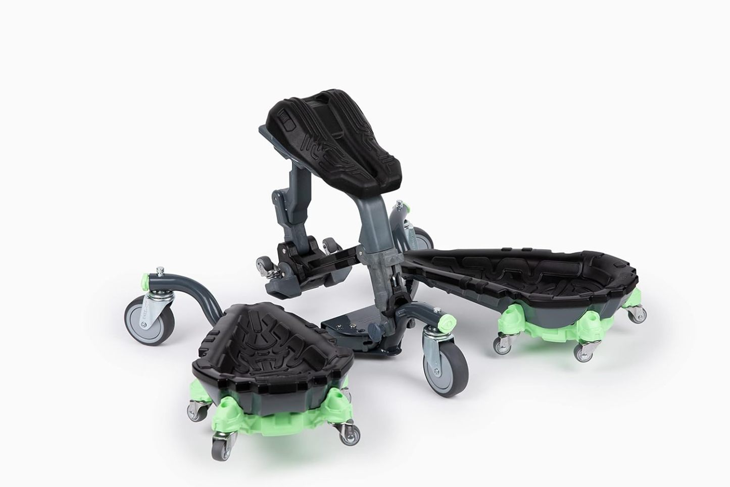 Rolling Knee Pads - Durable Ergonomic Mobile Knee Pads with Seat - 360° Turning Capability, Supports 360 lbs, Compactable, Optimal for any Floor Job