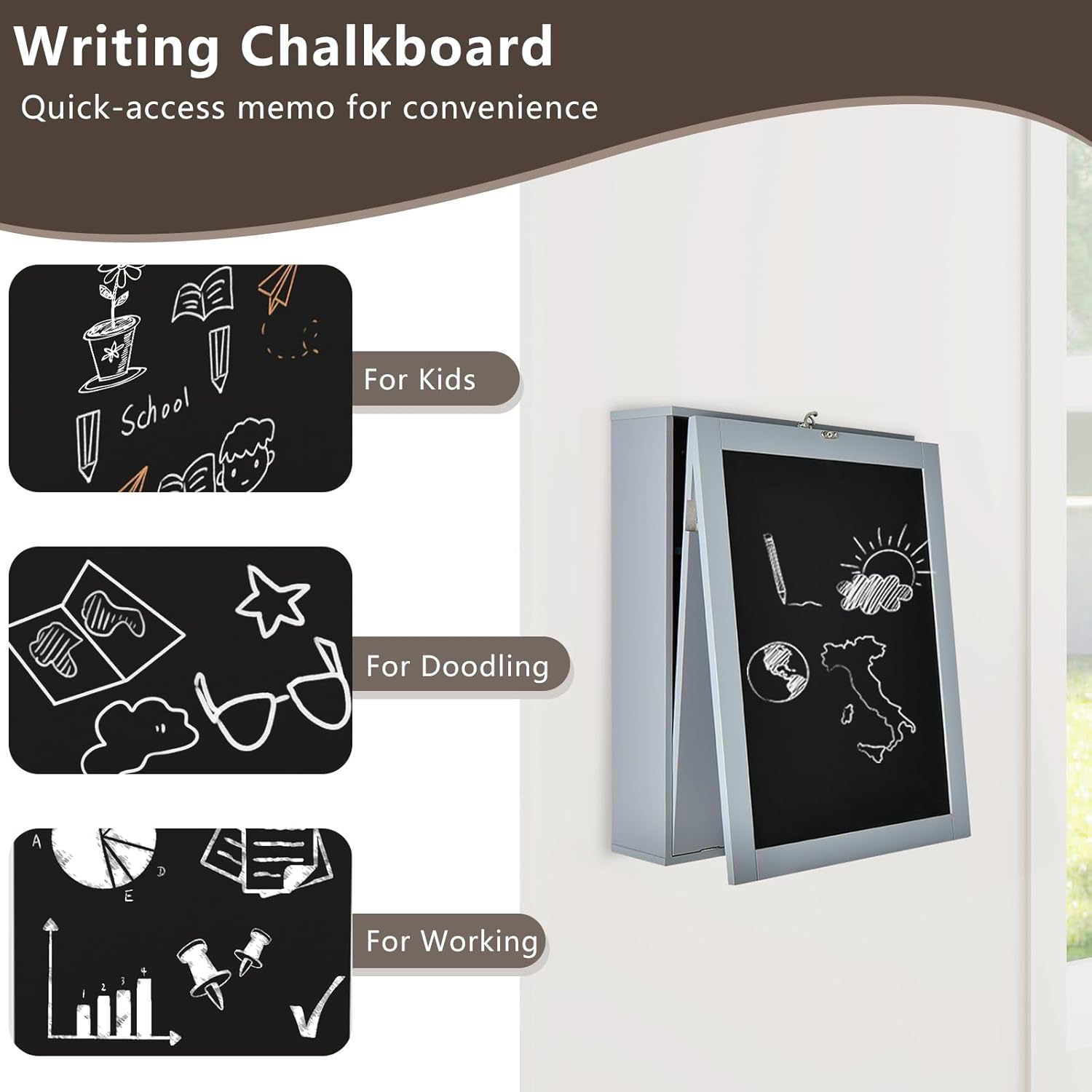 Tangkula Foldable Wall-Mounted Desk