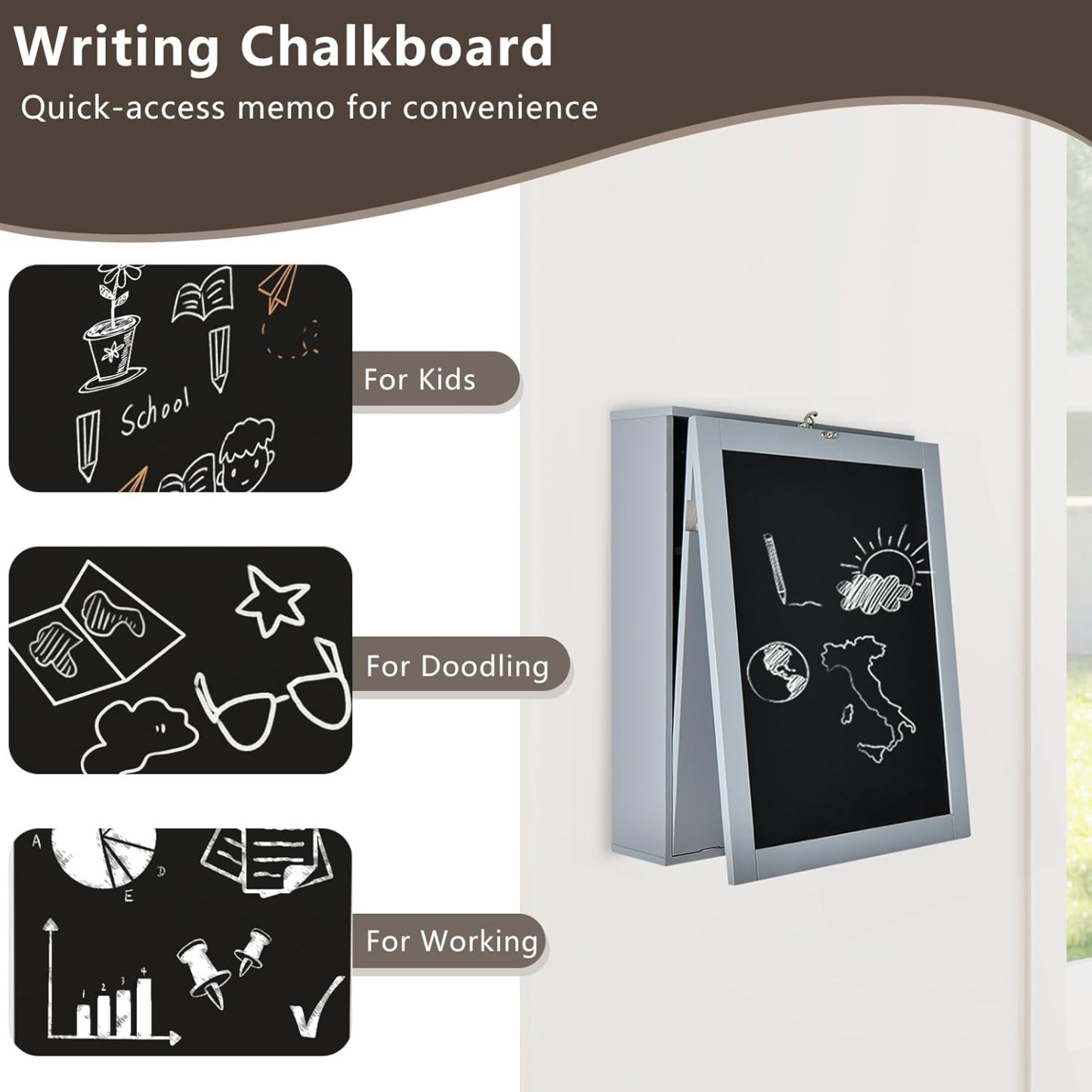 Tangkula Foldable Wall-Mounted Desk