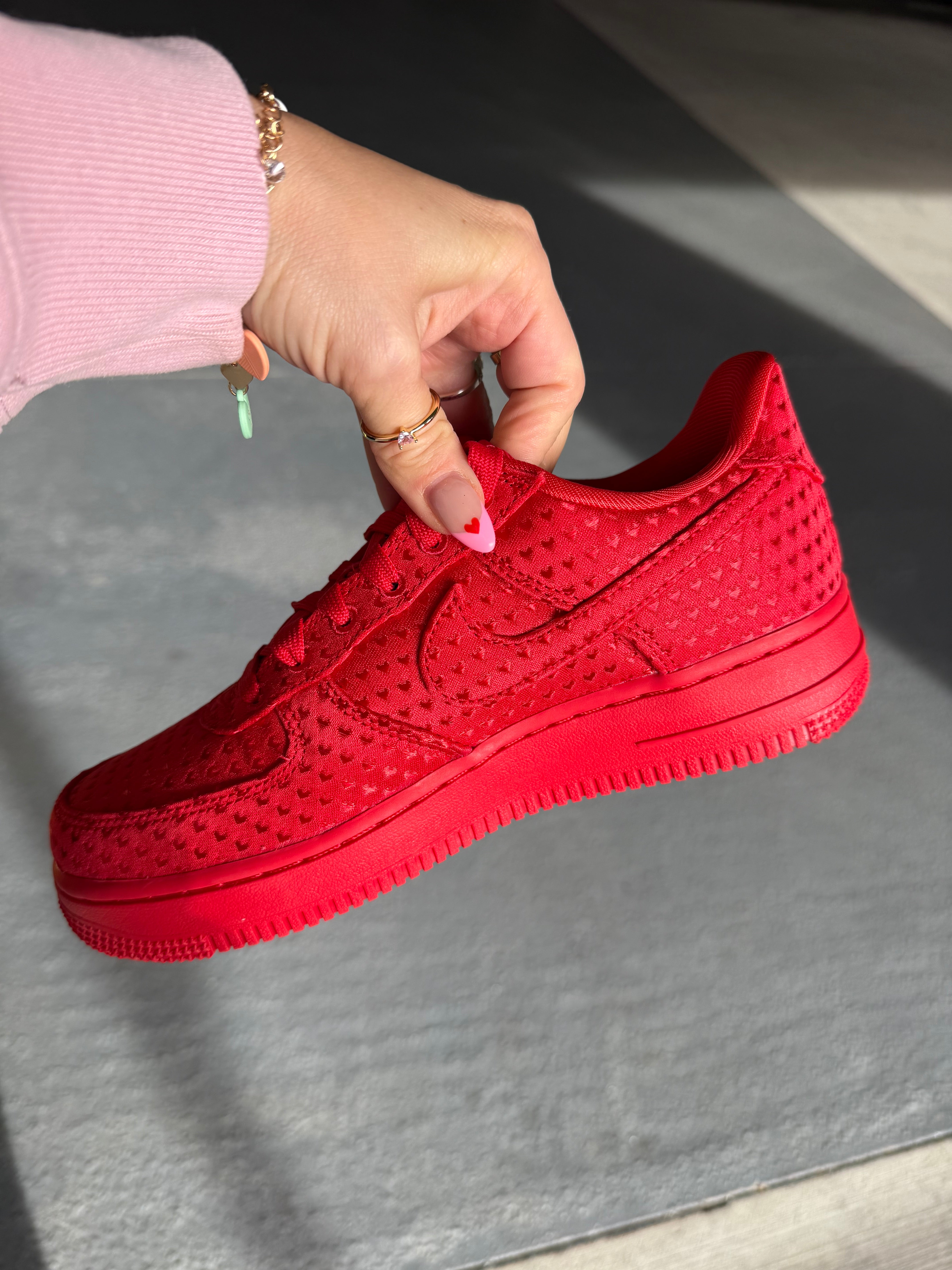 Special Edition Valentine’s Red Hearts Swarovski Nike Air Force 1