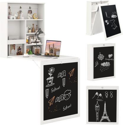 Tangkula Foldable Wall-Mounted Desk