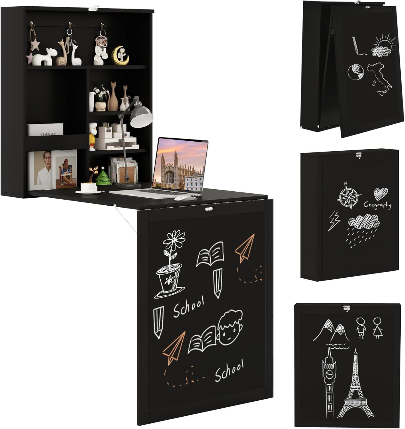 Tangkula Foldable Wall-Mounted Desk