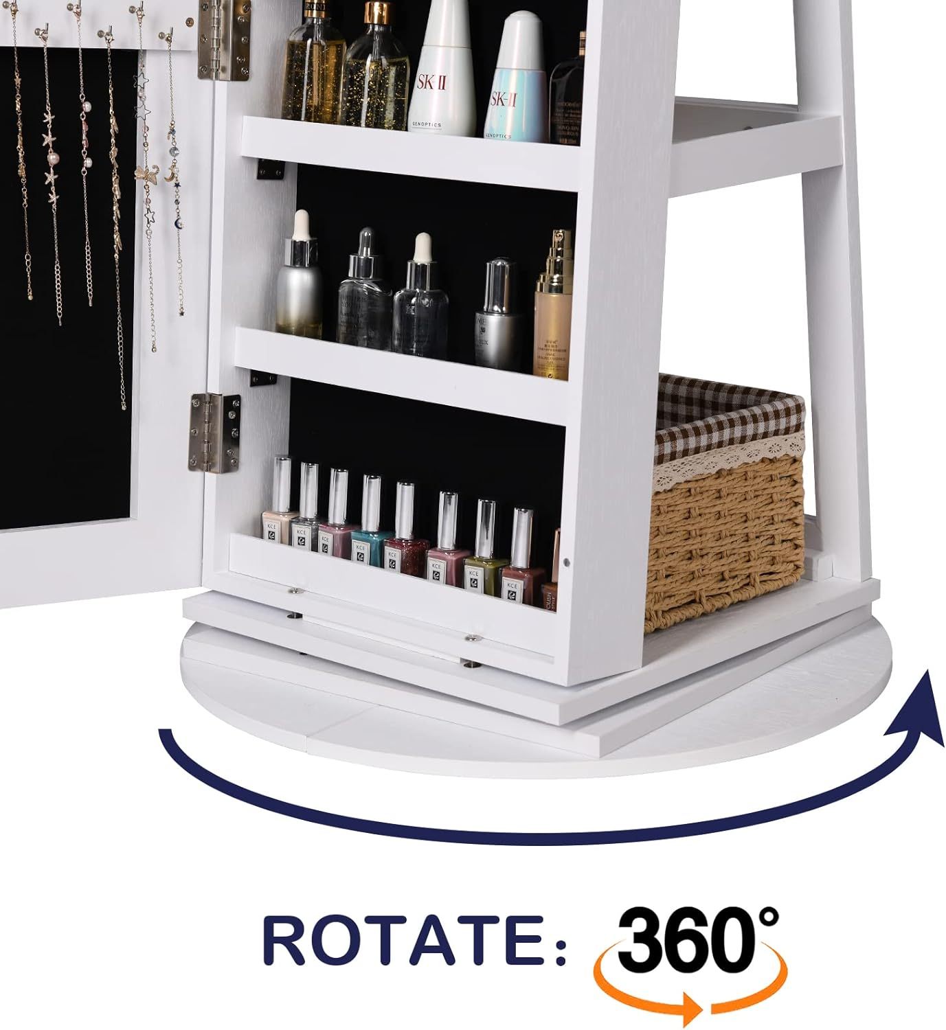 Revolving Jewelry Cabinet