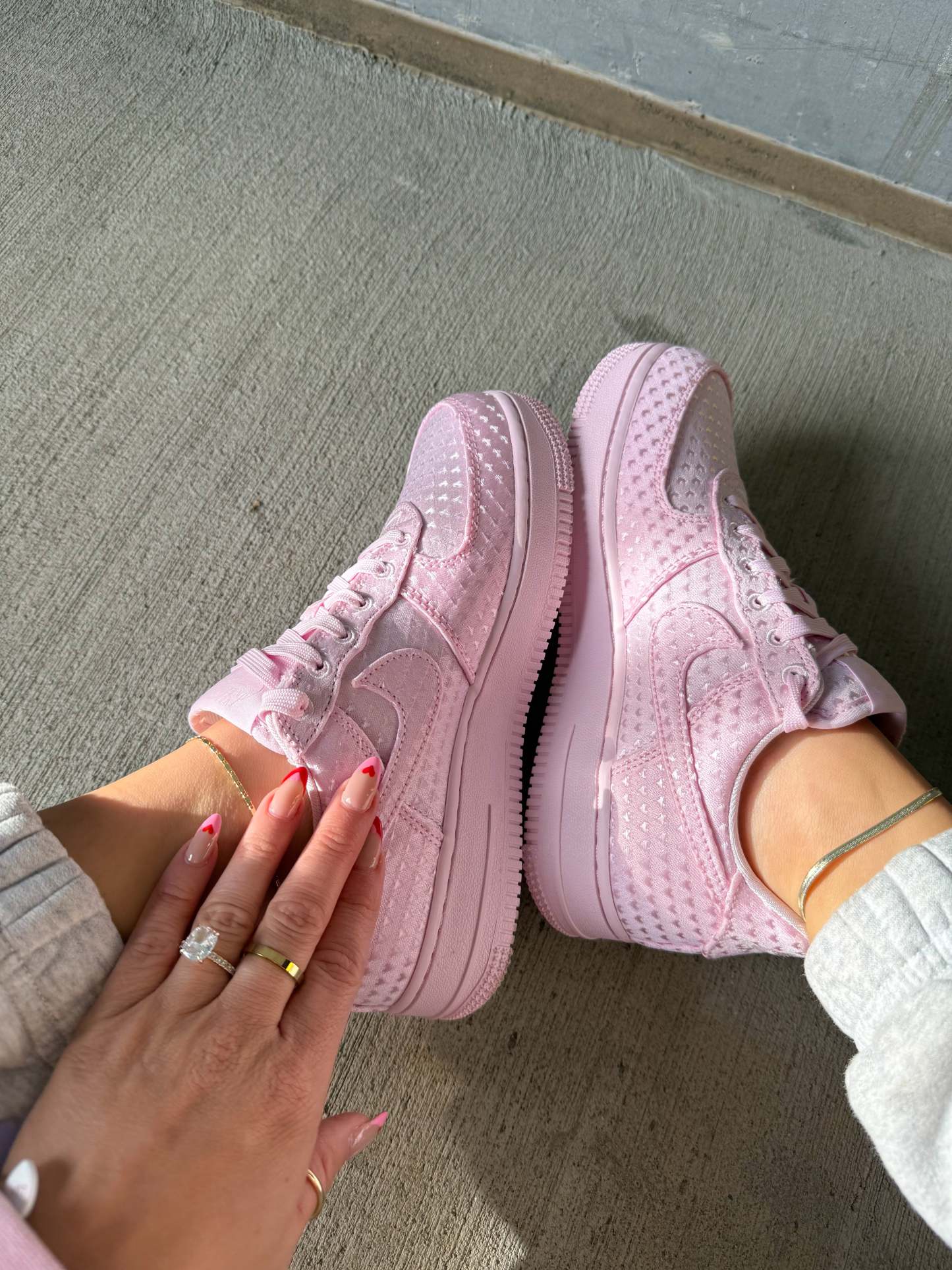 Special Edition Valentine’s Pink Hearts Swarovski Nike Air Force 1