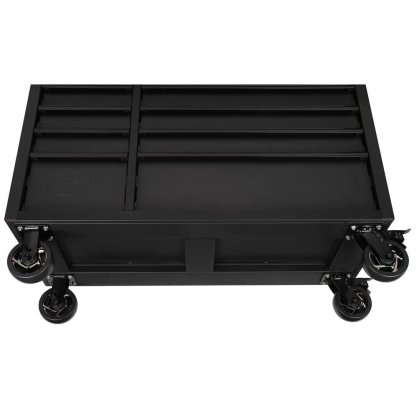 Industrial 52 in. W x 21.5 in. D 15-Drawer Tool Chest and Rolling Cabinet Combo with LED Light in Matte Black