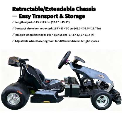 Zyliathor 3000W Mid-Mount Electric Racing Go-Kart