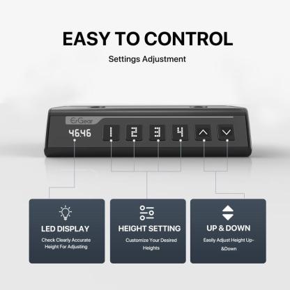 ErGear Electric Adjustable Standing Desk 48x24/55x28"Ergonomic Design w