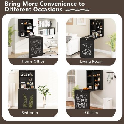 Tangkula Foldable Wall-Mounted Desk