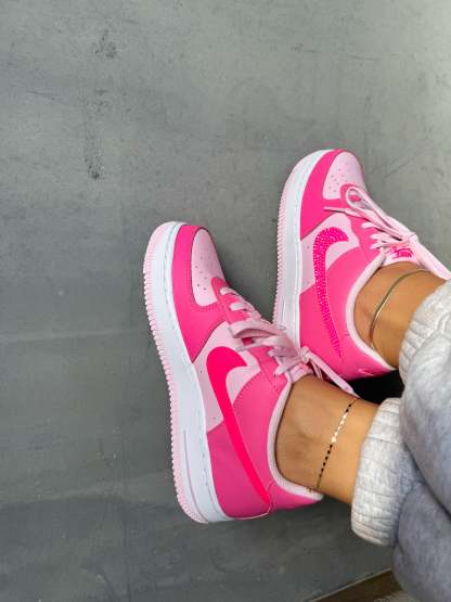 Bubblegum Pink Swarovski Women’s Air Force 1 Low Shoes