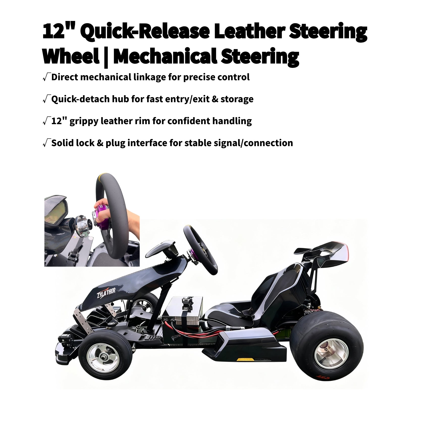 Zyliathor 3000W Mid-Mount Electric Racing Go-Kart