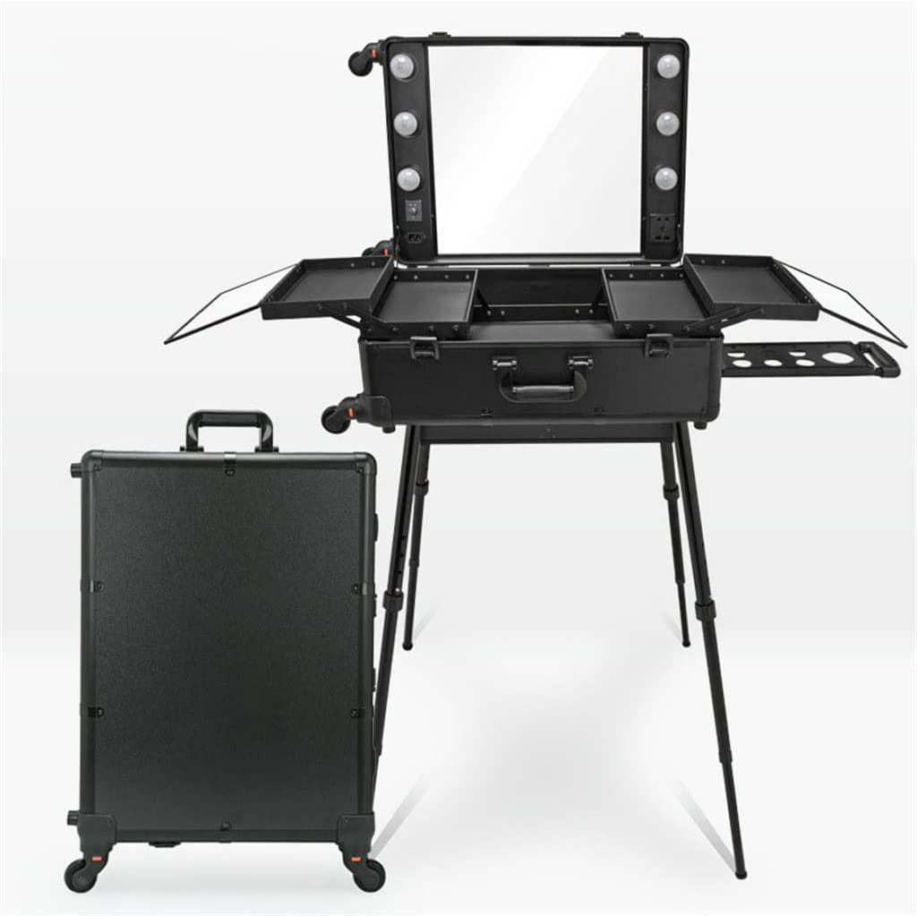 Maleta de Maquillaje Profesional con Luces Tamaño M