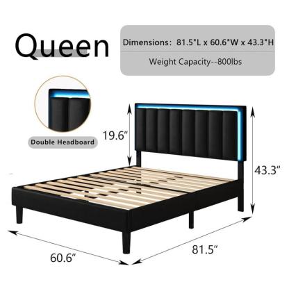 HOMBCK Led Bed Frame