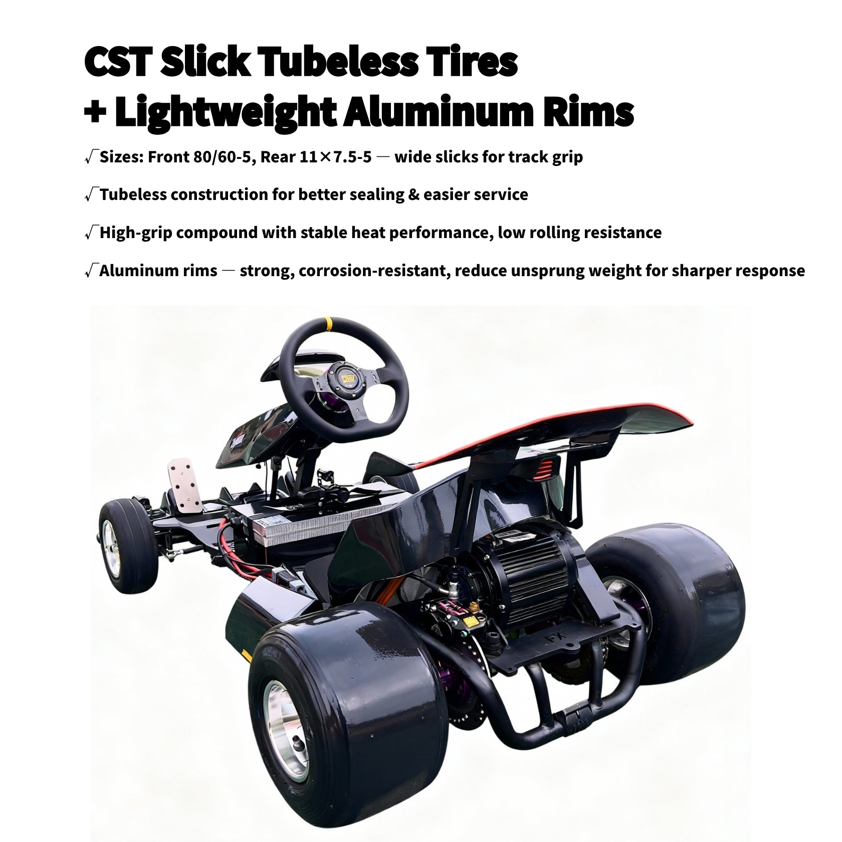 Zyliathor 3000W Mid-Mount Electric Racing Go-Kart